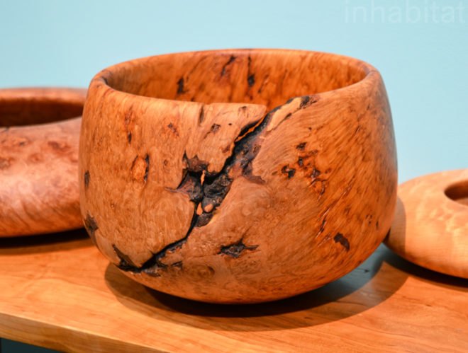 Phil Gautreau, Salvaged Wood, Hand Turned Bowls, bklyn designs, new york design week, bklyn designs 2014, sustainable design, green design, green furniture, reclaimed wood, sustainable furniture, green interiors, sustainable interiors, green products, eco friendly design, recycled materials, sustainable materials, nydw, new york design week 2014