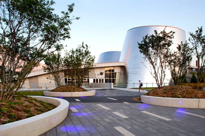 Rio Tinto Alcan Planetarium, Montreal Planetarium, Cardin Ramirez Julien, AEdifica planetarium, planetarium architecture, planetarium Canada, sustainable building, reused building materials, recycled building materials, space facility, space observation, Montreal architecture, Canadian architects