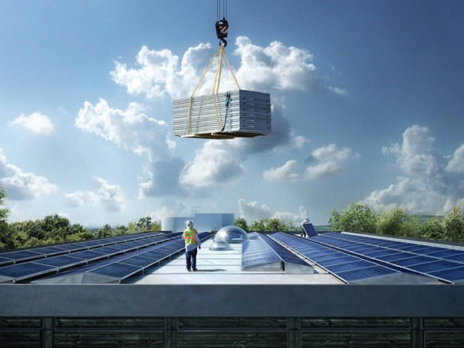 green design, eco design, sustainable design, Snohetta, Skanska, energy positive building, energy positive retrofit, Powerhouse Kjorbo, Solar roof