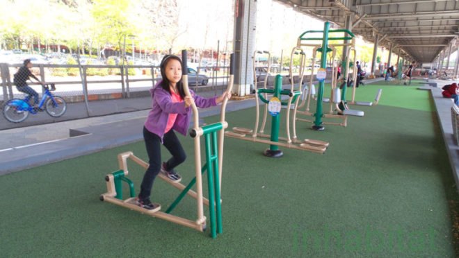 gametime, game time, shop architects, Outdoor Exercise Machines, East River Waterfront Esplanade, lower manhattan, lower east side, outdoor elliptical machines, green design, design for health, design for fitness, eco design, sustainable design, fitness chinatown, outdoor fitness room