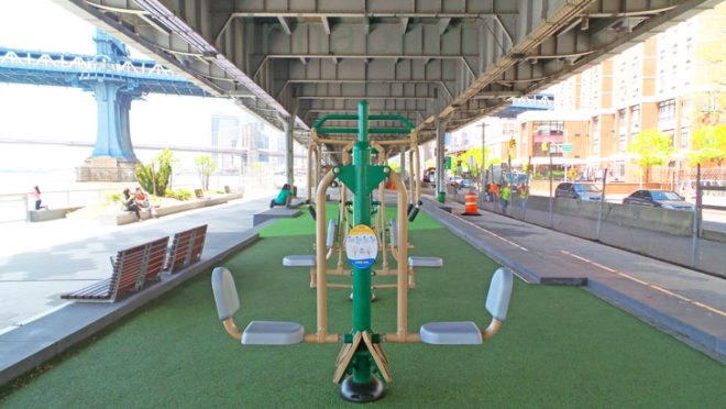 gametime, game time, shop architects, Outdoor Exercise Machines, East River Waterfront Esplanade, lower manhattan, lower east side, outdoor elliptical machines, green design, design for health, design for fitness, eco design, sustainable design, fitness chinatown, outdoor fitness room