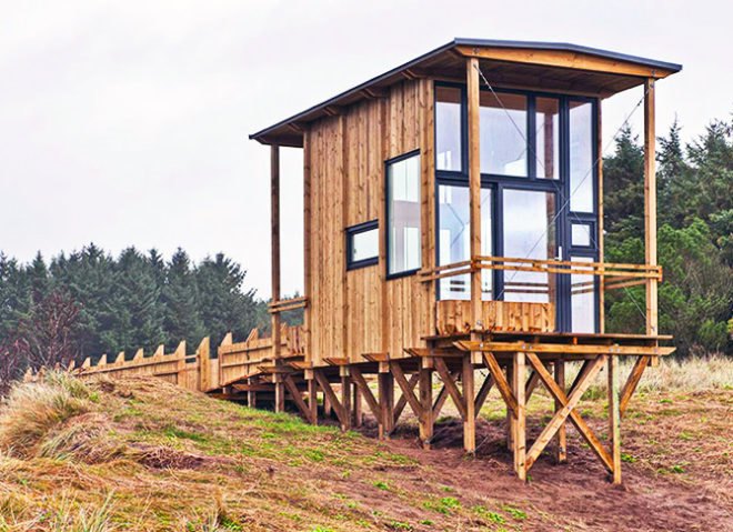 TYIN Tegnestue, Norway, Norwegian wood, low-impact cabin, wooden poles fundations, local materials, recycled windows, Mexican and Norwegian students, Lyset paa Lista, Architecture, Tiny Homes, Recycled Materials, Eco Tourism, Daylighting,