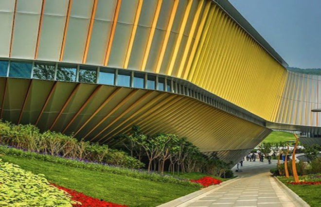 Unstudio, ben van Berkel, Qingdao, china, 2014 international horticultural expo, horticultural expo, world horticultural expo, international horticultural expo, theme pavilion, sustainable building