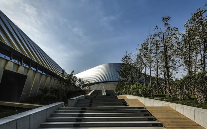Unstudio, ben van Berkel, Qingdao, china, 2014 international horticultural expo, horticultural expo, world horticultural expo, international horticultural expo, theme pavilion, sustainable building
