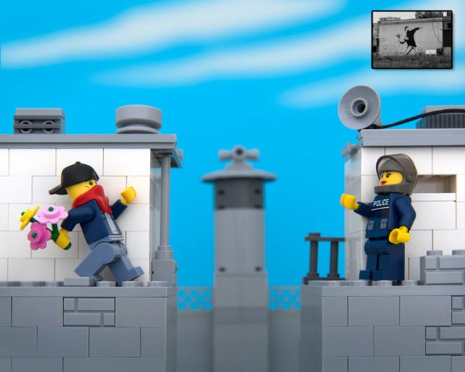 Jeff Friesen, Bricksy, LEGO, Banksy, photography, graffiti, street art, The Brick Fantastic, gallery, Banksy artworks made from LEGO, Banksy LEGO art, art