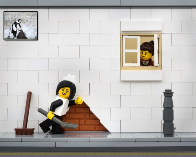 Jeff Friesen, Bricksy, LEGO, Banksy, photography, graffiti, street art, The Brick Fantastic, gallery, Banksy artworks made from LEGO, Banksy LEGO art, art