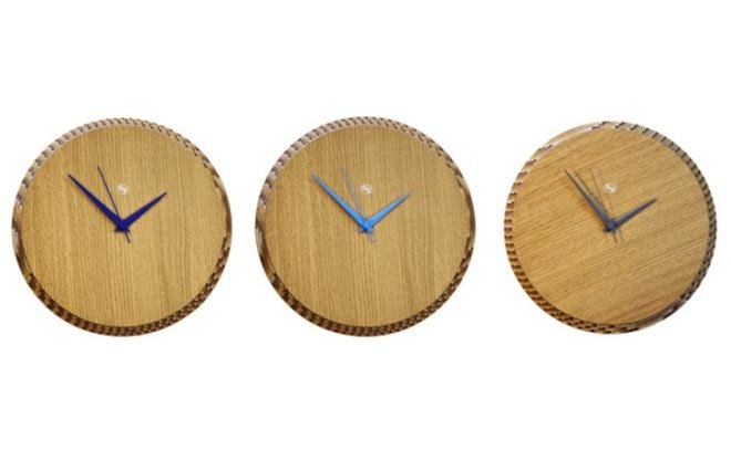 Liquid design, cardboard furniture, cardboard table, cardboard clock, corrugated cardboard, oak laminated veneer, walnut laminated veneer, ICFF 2014, sustainable furniture, environmentally friendly furniture, edge furniture, edge cardboard furniture