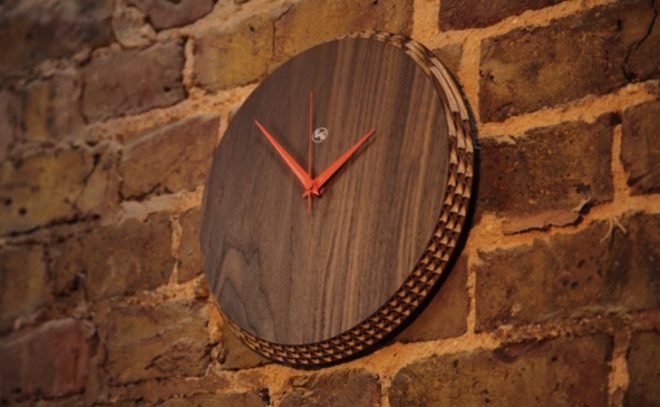 Liquid design, cardboard furniture, cardboard table, cardboard clock, corrugated cardboard, oak laminated veneer, walnut laminated veneer, ICFF 2014, sustainable furniture, environmentally friendly furniture, edge furniture, edge cardboard furniture