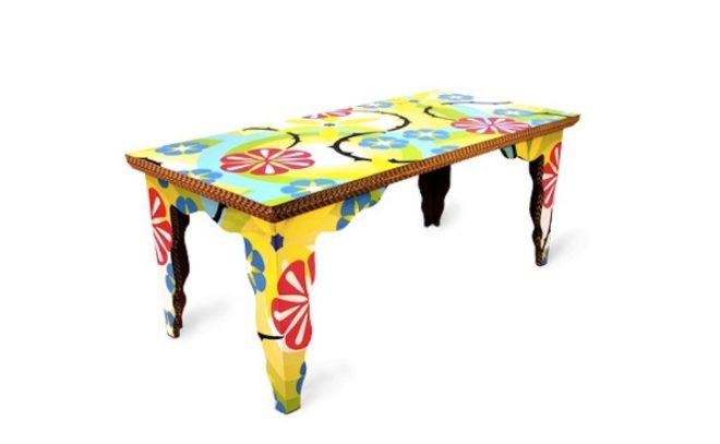 Liquid design, cardboard furniture, cardboard table, cardboard clock, corrugated cardboard, oak laminated veneer, walnut laminated veneer, ICFF 2014, sustainable furniture, environmentally friendly furniture, edge furniture, edge cardboard furniture