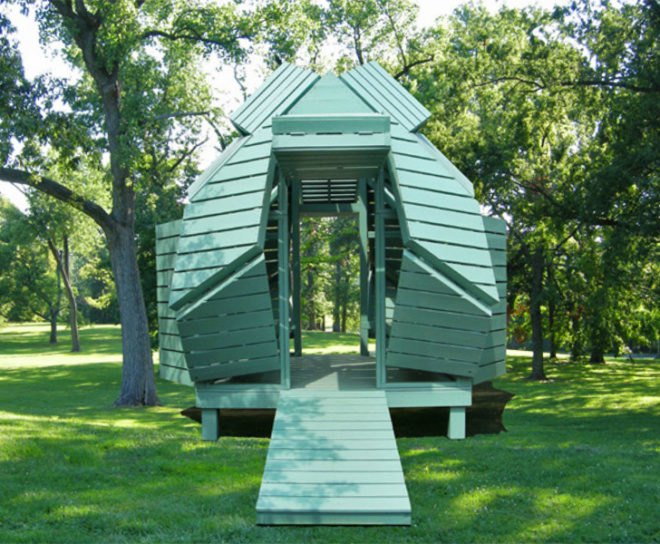 M-Velopes, M-Velopes transformable houses, Michael Jantzen Studio, transformable houses, wood houses, prefab architecture, art installation, experimental architecture, M-House Michael Jantzen, prefab wooden panels, sustainably-grown timber, timber art installations