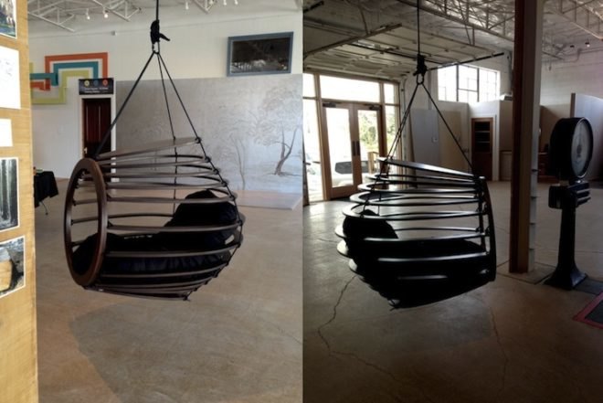 Rawstudio, hive chair, flat pack furniture, hive hanging chair, hanging chair, icff, icff 2014, rawstudio chair, cocoon chair, comfortable seating, hanging seat, flat pack chair