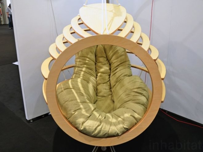 Rawstudio, hive chair, flat pack furniture, hive hanging chair, hanging chair, icff, icff 2014, rawstudio chair, cocoon chair, comfortable seating, hanging seat, flat pack chair