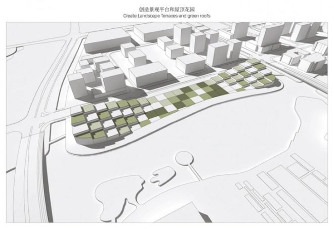Schmidt hammer lassen, Schmidt hammer lassen architects, green roofs, Ningbo, Ningbo labor union, Ningbo cultural hub, design competition, Ningbo home of staff, home of staff center, terraced building, green roof terraces, table tennis center, chinese architecture, Ningbo architecture