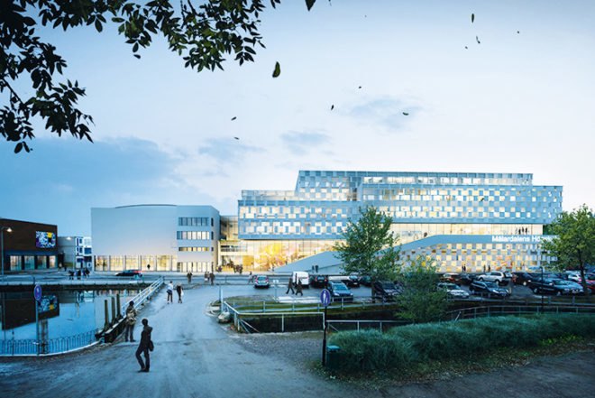 3XN, Architecture, Mälardalen University (MDH), new university building, Daylighting, social interaction, sweden, Green renovation, competition winner
