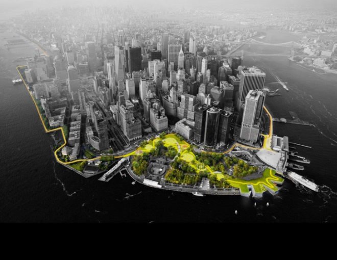 green design, eco design, sustainable design, storm protection Manhattan, Mayor deblasio, BIG architects, BIG u