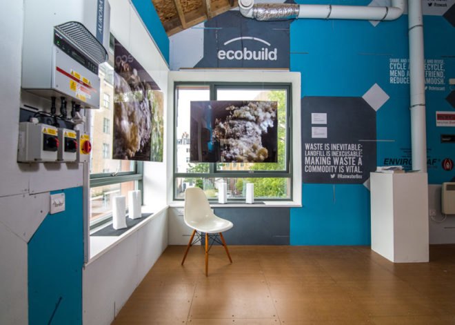 Waste house, carbon negative building, carbon negative, bbm, sustainable design, eco house, brighton waste house, university of brighton, trash house, house made out of trash, Duncan baker-brown, waster materials, energy efficiency,