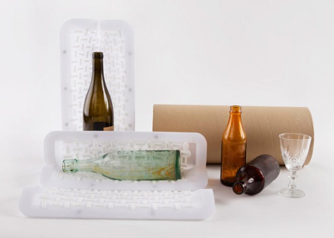 Fragile by Mireia Gordi Vila, Royal College of Art Graduate Show 2014, reusable packaging, recycled packaging, online shopping, fragile packaging, eco-friendly logistics