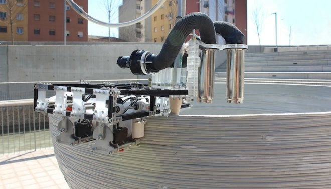 Minibuilders, 3d printing, institute for advanced architecture of catalonia, 3d printers, 3d printed buildings, 3d printed foundation, foundation robot, grip robot, vacuum robot, mobile 3d printing robots, 3d printing robots, 3d printed architecture