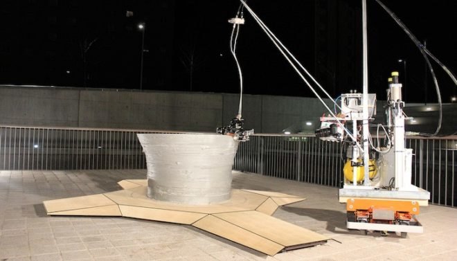 Minibuilders, 3d printing, institute for advanced architecture of catalonia, 3d printers, 3d printed buildings, 3d printed foundation, foundation robot, grip robot, vacuum robot, mobile 3d printing robots, 3d printing robots, 3d printed architecture