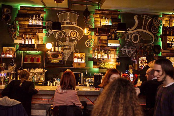 green design, eco design, sustainable designm Joben Bistro, steampunk, 6th sense design, zeppelin light, up cycled interiors