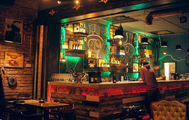 green design, eco design, sustainable designm Joben Bistro, steampunk, 6th sense design, zeppelin light, up cycled interiors