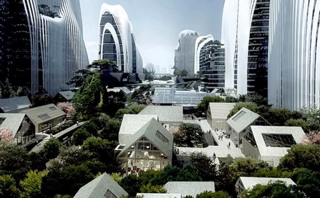 Mad architects, mad architecture, Nanjing zendai Himalayas center, 14th venice architecture biennale, shanshui, shanshui city, chinese landscape, Nanjing, Nanjing architecture, china, chinese architecture, mountain-shaped buildings, mountain like buildings, chinese landscape painting