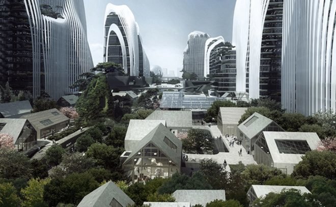 Mad architects, mad architecture, Nanjing zendai Himalayas center, 14th venice architecture biennale, shanshui, shanshui city, chinese landscape, Nanjing, Nanjing architecture, china, chinese architecture, mountain-shaped buildings, mountain like buildings, chinese landscape painting