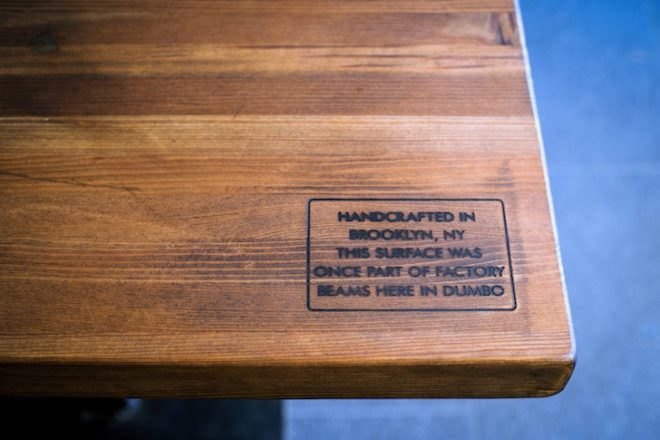 mark jupiter, shake shack, dumbo, reclaimed materials, custom made furniture, dumbo furniture, heart pine, mark jumpier furniture, mark jupiter shake shack, shack shack dumbo, reclaimed wood, reclaimed wood furnishings, handmade furniture, woodworking, jane's carousel, barclays center