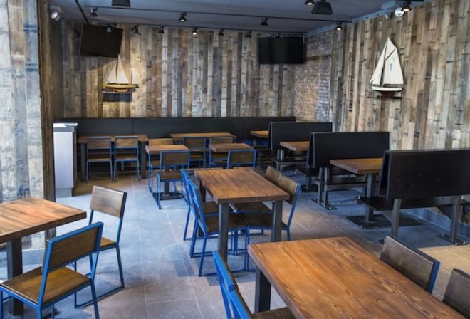 mark jupiter, shake shack, dumbo, reclaimed materials, custom made furniture, dumbo furniture, heart pine, mark jumpier furniture, mark jupiter shake shack, shack shack dumbo, reclaimed wood, reclaimed wood furnishings, handmade furniture, woodworking, jane's carousel, barclays center