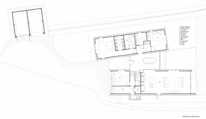 Nash baker architects, kent, bourne lane, bourne lane house, kent countryside, kent barns, barn-like wings, code for sustainable homes, lifetime home standards, douglas fir, cross laminated timber, green roof, natural light, gable windows