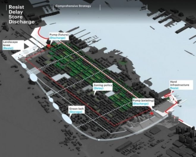 OMA Architects, Rebuild by Design, Hurricane Sandy rehabilitation, resilient design, architecture, urban design, HUD, New York Sandy damage, coastal neighborhood infrastructure,extreme weather damage, hurricane resilience