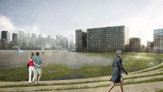OMA Architects, Rebuild by Design, Hurricane Sandy rehabilitation, resilient design, architecture, urban design, HUD, New York Sandy damage, coastal neighborhood infrastructure,extreme weather damage, hurricane resilience