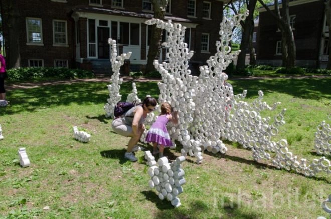 PVC Tree Forest, Tony Marynowski, Jacquie Marynowski, FIGMENT, FIGMENT festival, PVC pipe, recycling, recycled PVC pipe, Governors Island, SEAoNY, AIANY, ENYA, Emerging New York Architects Committee, American Institute of Architects New York Chapter, Structural Engineers Association of New York, installation art, interactive art, design, architecture,