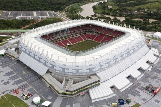 Arena da Amazonia, Arena Pernambuco, Estadio Beira-rio, Arena Pantanal, Arena da Baixada, Estadio Arena Das Dunas, Arena Fonte Nova, Estadio Castelao, Arena Corinthians, Estadio Mineirao, green design, eco design, sustainable design, 2014 FIFA World Cup, Stadiums Brazil, Estadio nacional, sustainable stadiums, solar powered stadium,