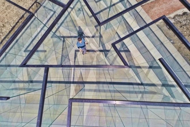 Robert Morris, Glass Labyrinth, Kansas City, The Nelson-Atkins Museum of Art, public art, Art,