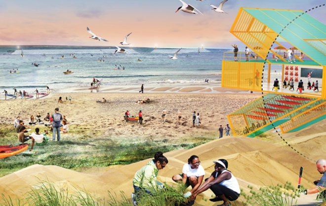 SCAPE/Landscape Architecture, Living Breakwaters New York, New Jersey, Housing and Urban Development, Rebuild by Design, Superstorm Sandy, climate change, resiliency, flood prevention, Shaun Donovan