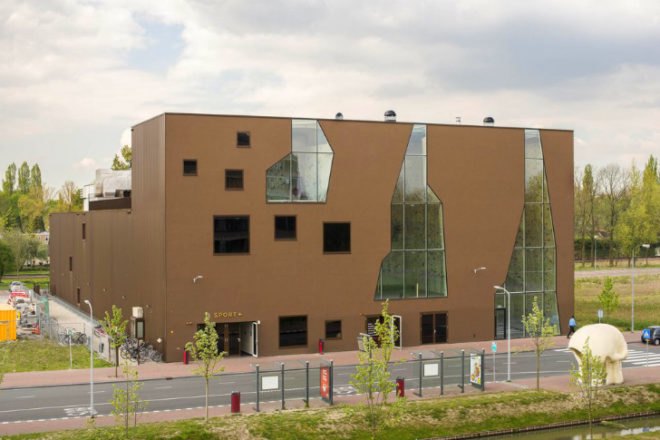 Spordtgebouw, NL Architects, sports center, gymnasium, climbing gym, leerpark, dordtrecht, the netherlands