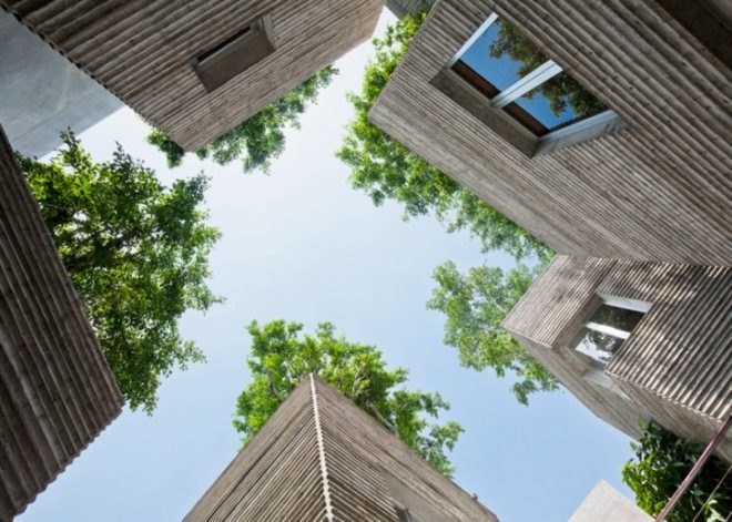 Vo Trong Nghia Architects, House for Trees, AR House 2014 awards, Vietnam House, Ho Chi Minh City, architecture, architecture in vietnam, tree houses, rooftop trees,