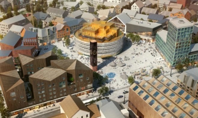 White Arkitekter Kiruna 4-Ever plan, Kiruna, Sweden, architecture, urban planning, city masterplan, Kiruna relocation, iron ore mining, Venice Architecture Biennale,Henning Larsen Architects