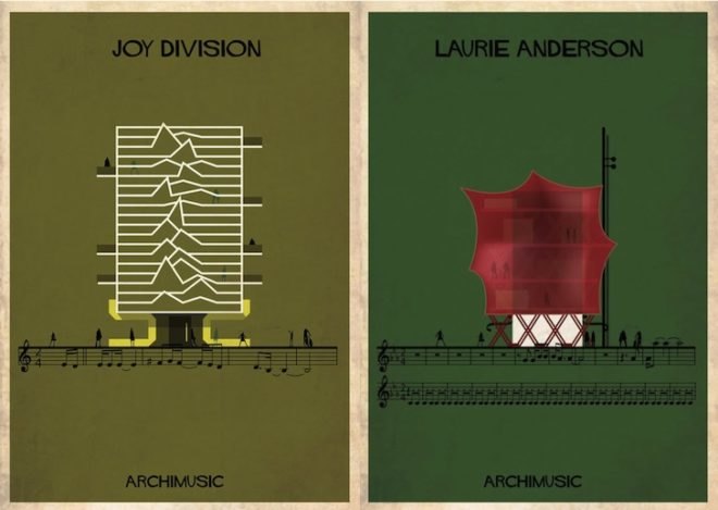 Federico babina, archimusic, architecture illustrations, david bowie buiding, Mozart building music inspired architecture, music inspired buildings, architecture art, music and architecture