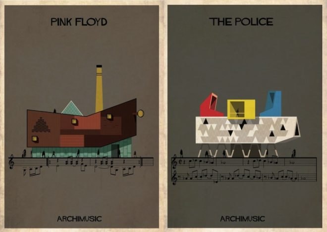 Federico babina, archimusic, architecture illustrations, david bowie buiding, Mozart building music inspired architecture, music inspired buildings, architecture art, music and architecture