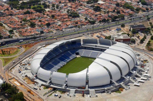 Arena da Amazonia, Arena Pernambuco, Estadio Beira-rio, Arena Pantanal, Arena da Baixada, Estadio Arena Das Dunas, Arena Fonte Nova, Estadio Castelao, Arena Corinthians, Estadio Mineirao, green design, eco design, sustainable design, 2014 FIFA World Cup, Stadiums Brazil, Estadio nacional, sustainable stadiums, solar powered stadium,