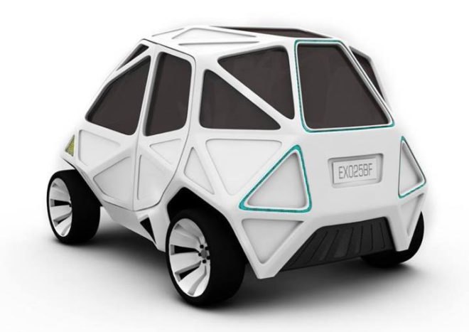 Mauro Fragiotta, Mark Beccaloni, geodesic, geodesic car, exo, electric car, green design, sustainable design, green transportation, geodesic dome, concept car, ev, electric vehicle