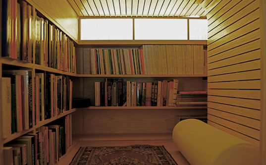 Micro loft apartment, micro loft, tiny studio, woodworking, tim seggerman, George nakashima, space saving, brownstone studio, upper west site, new york city apartment, tiny living, loft style apartment, papyrus panels
