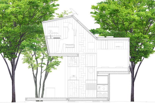 Allergutendinge, tiny wooden shelter, Soul Box, prefab home, living in isolation, living in nature,