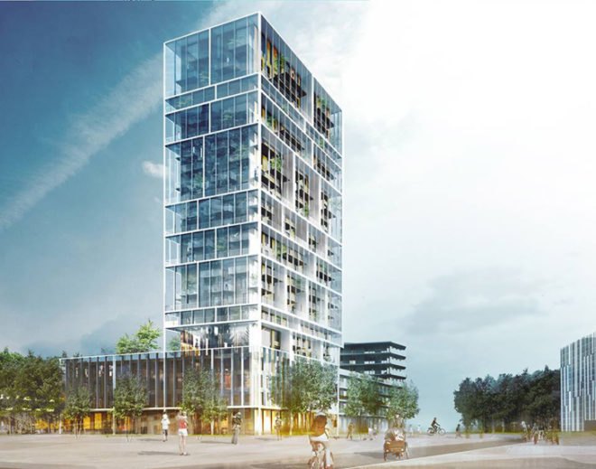 C.F. Møller Architects, C.F. Møller Architects Antwerp, Antwerp architecture, Antwerp towers, Belgium architecture, tower design, vertical communities, tower rooftop garden, glass facades, tower facades, highrise architecture