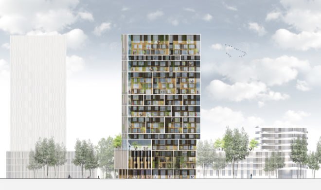 C.F. Møller Architects, C.F. Møller Architects Antwerp, Antwerp architecture, Antwerp towers, Belgium architecture, tower design, vertical communities, tower rooftop garden, glass facades, tower facades, highrise architecture
