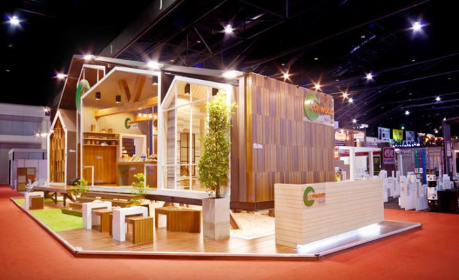 Apostrophy’s pavilion, Apostrophy’s Conwood, Conwood material, Conwood wood replacement, eco-friendly wood material, eco-friendly wood replacement product, sustainable building materials, pavilion architecture, Architect Expo 2014 Bangkok