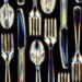 Several neatly aligned biodegradable utensils
