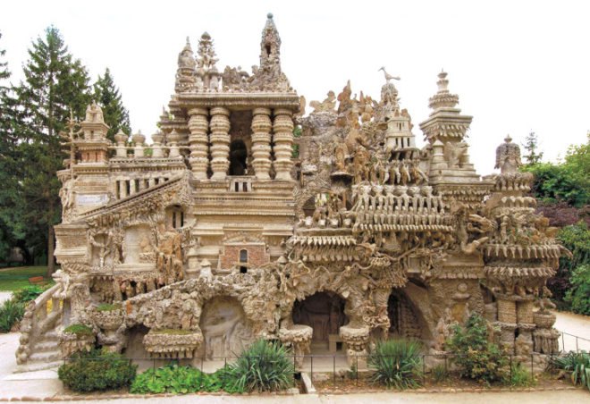 Palais Ideal, Facteur Cheval, Postman Cheval, Hauterives, Drôme, France, stone buildings, folly, handmade buildings, French postman builds palace out of pebbles, the Ideal Palace, Ferdinand Cheval, baroque, concrete, Outsider Art, naive art, Outsider Architecture